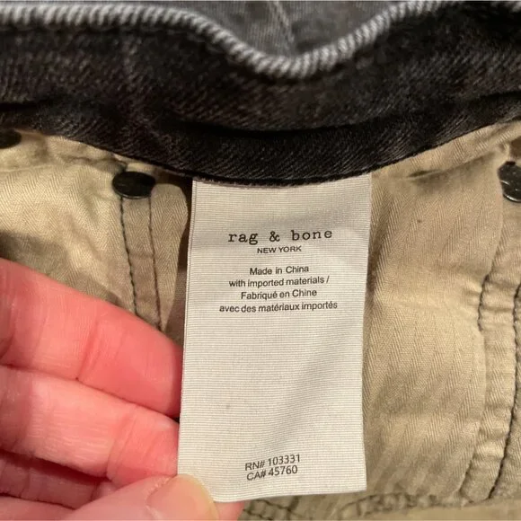 Rag & Bone Men's 32x32 (31x31 actual) Fit 2 Slim Jean Faded Black Skinny Stretch - Picture 11 of 12